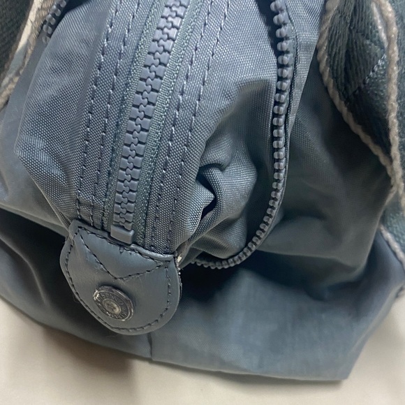 Kipling Blueish green Tote with White Trim - Picture 7 of 16